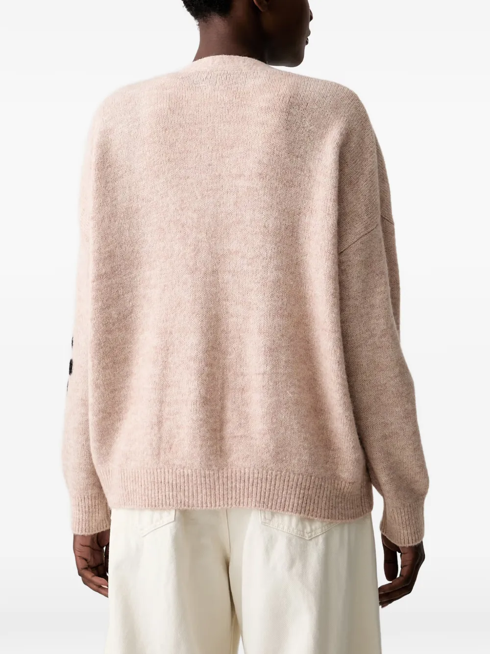 Scotch & Soda Gebreid oversized vest met bloemen-intarsia Roze