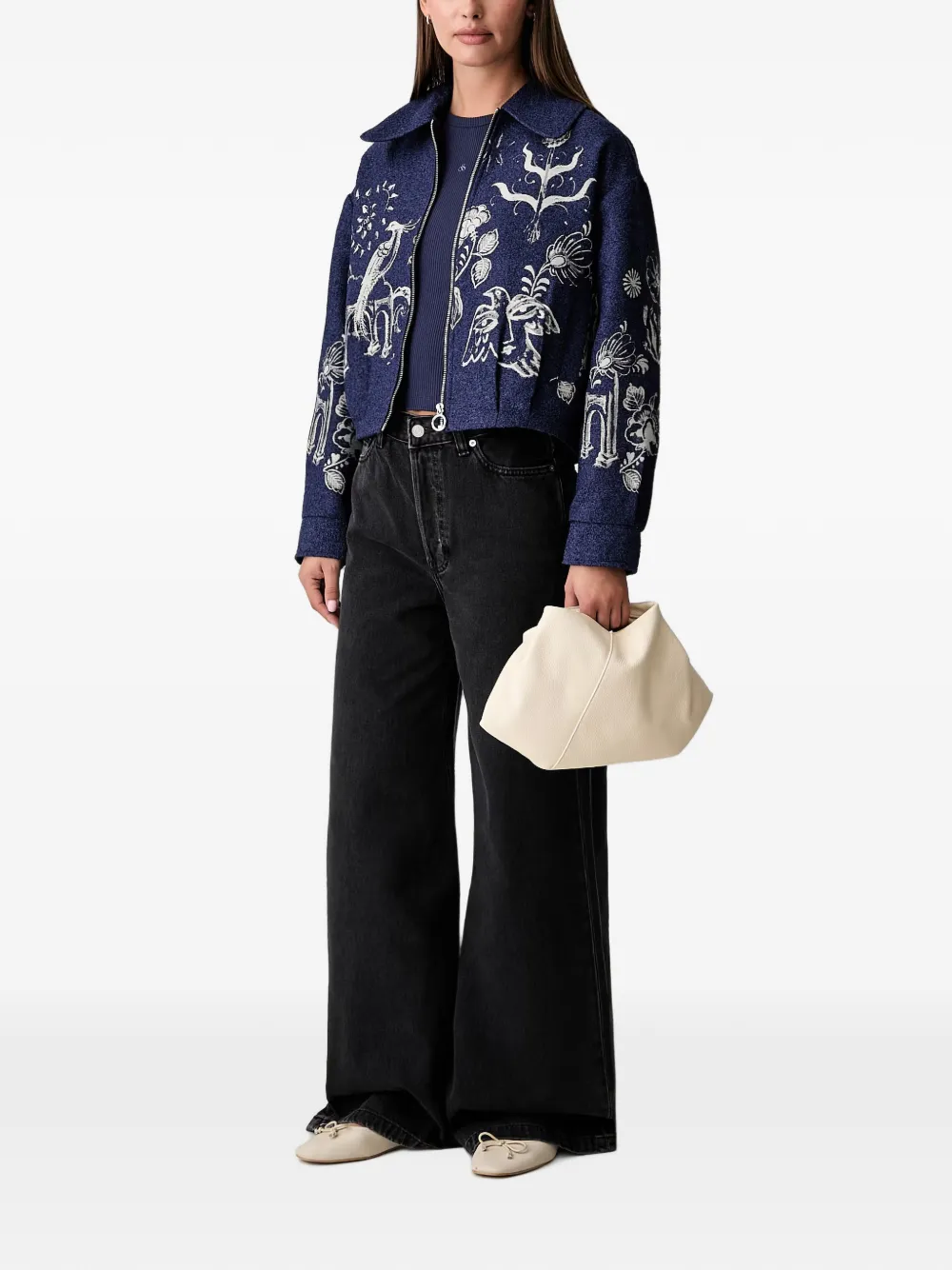 Scotch & Soda Jeans met wijde pijpen Zwart