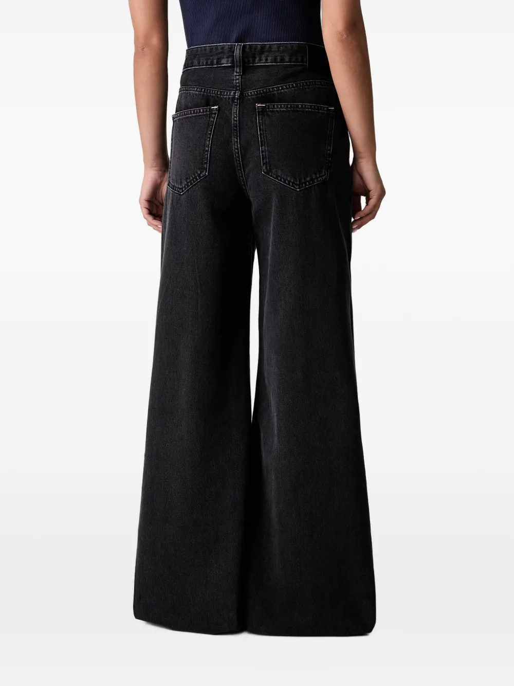 Scotch & Soda Jeans met wijde pijpen Zwart
