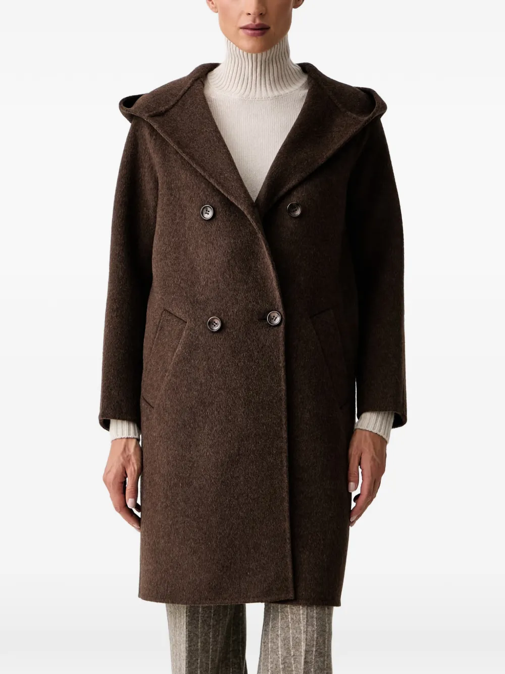 Silvian Heach double-breasted hooded coat