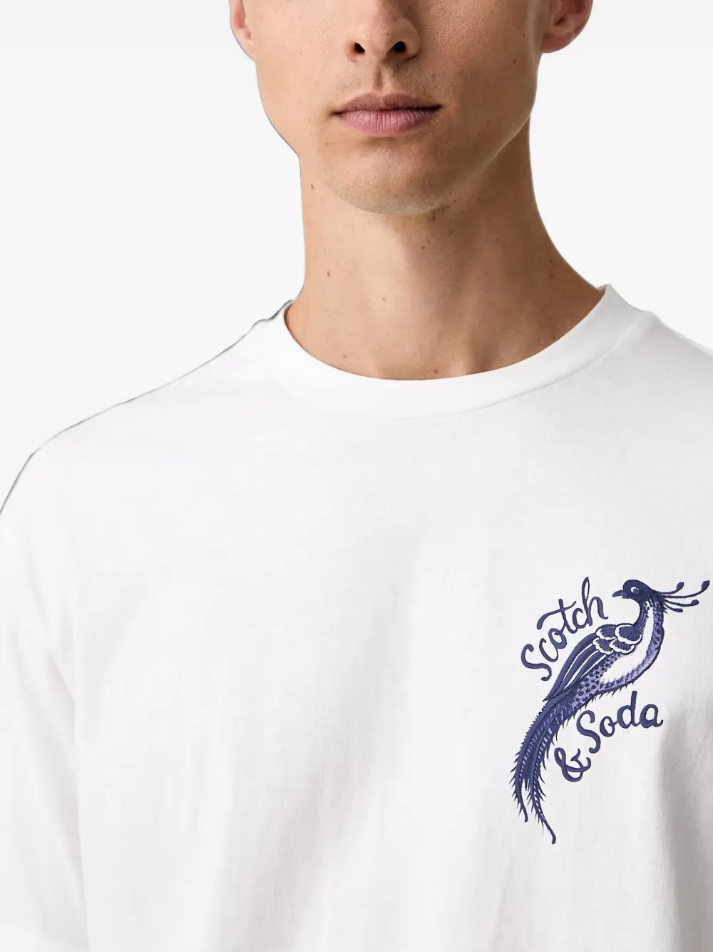 Scotch & Soda x Royal Delft T-shirt met grafische print Wit
