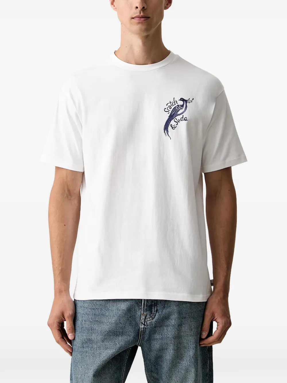 Scotch & Soda x Royal Delft graphic-print T-shirt - Bianco