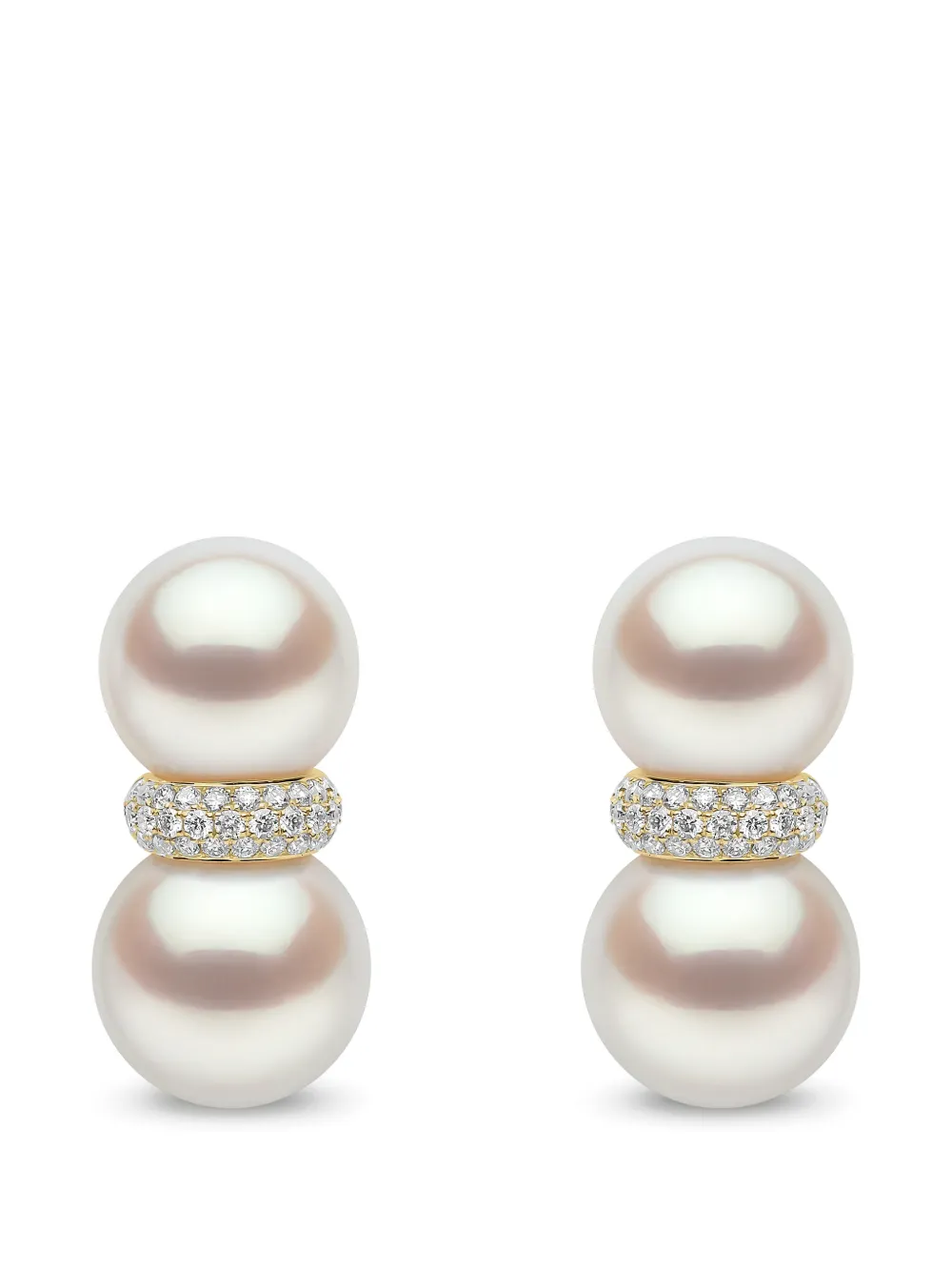 Yoko London Glitz South Sea pearl diamond earrings