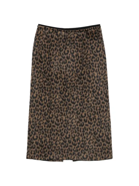 Alysi leopard-print pencil skirt
