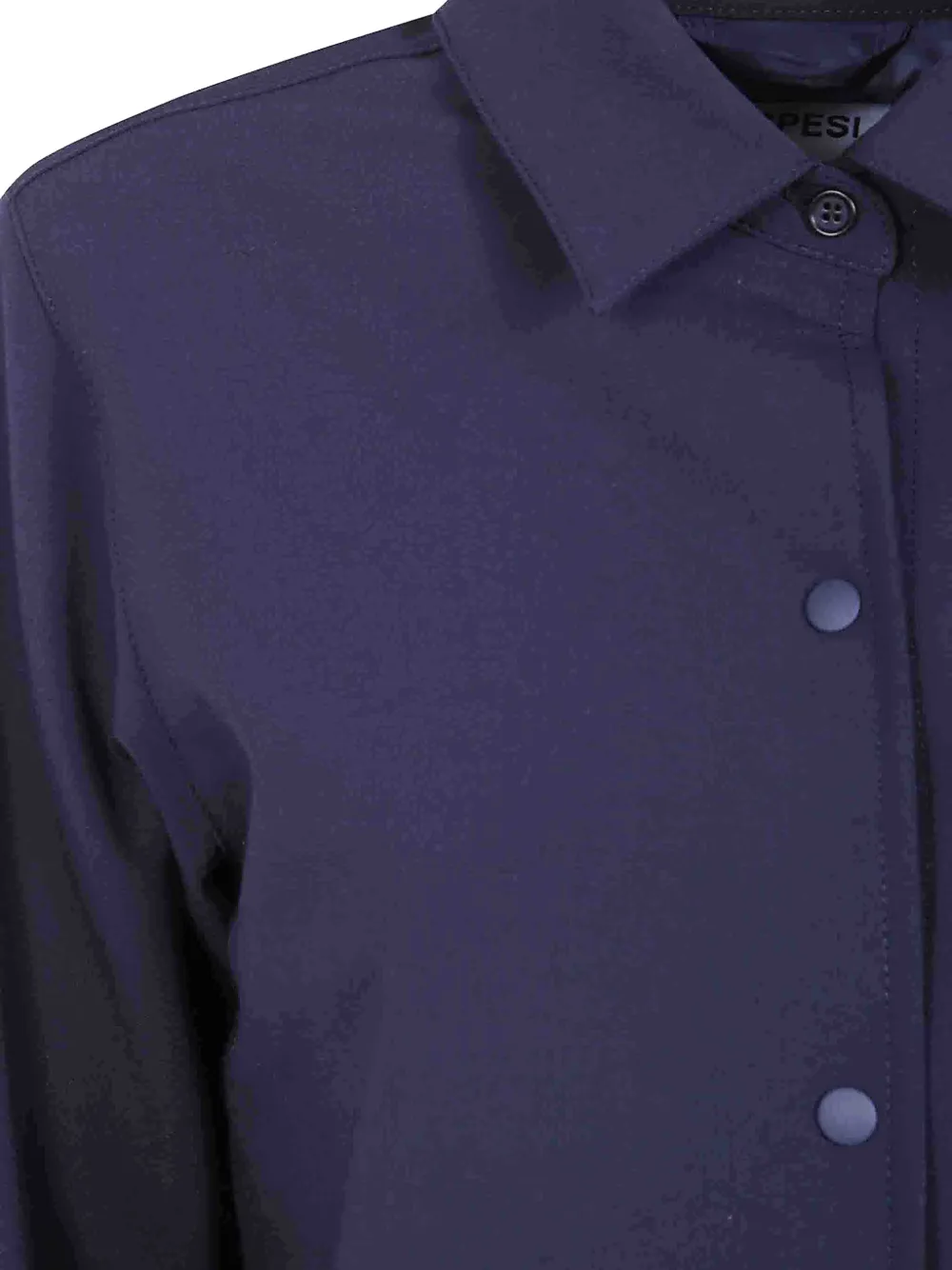 ASPESI Glue blouse met drukknopen Blauw