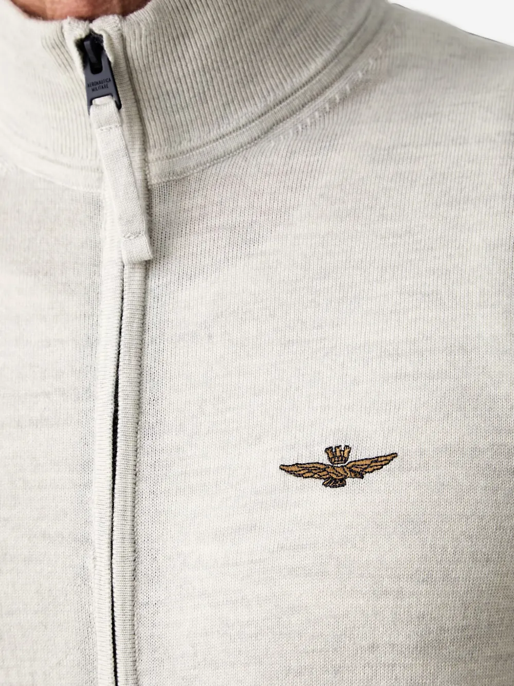 Aeronautica Militare Vest van merinowol Grijs