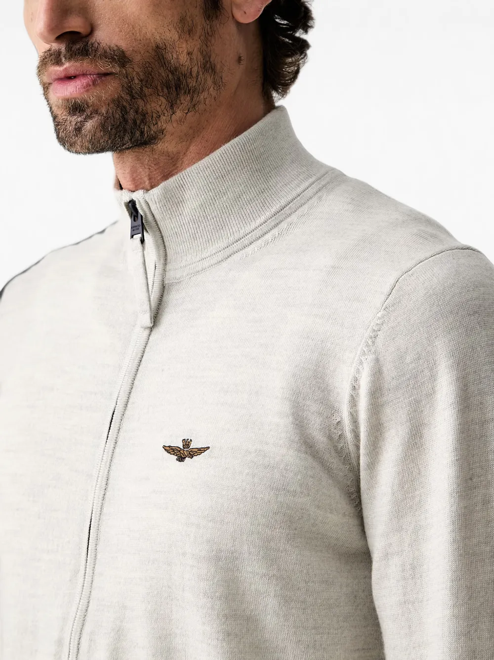 Aeronautica Militare Vest van merinowol Grijs
