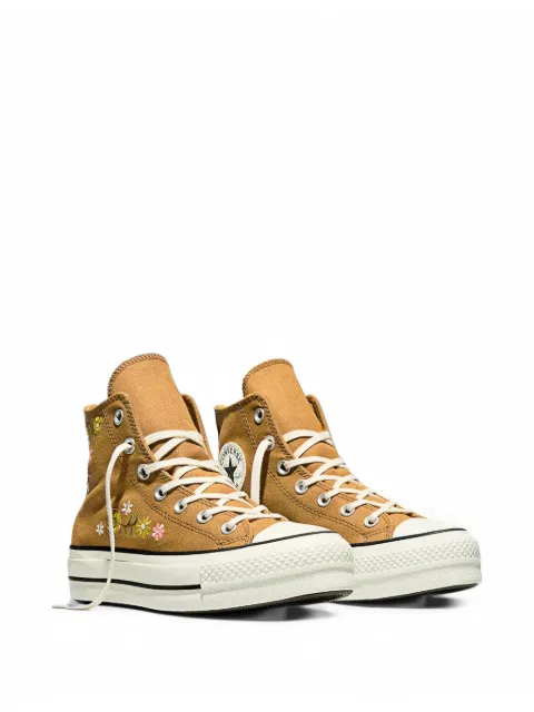 Converse Chuck Taylor lift embroidered-flowers sneakers