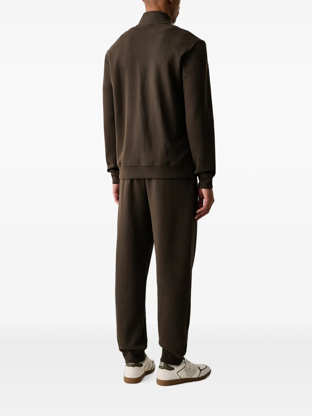 Ea7 Emporio Armani Tweedelig trainingspak met logo-patch Bruin