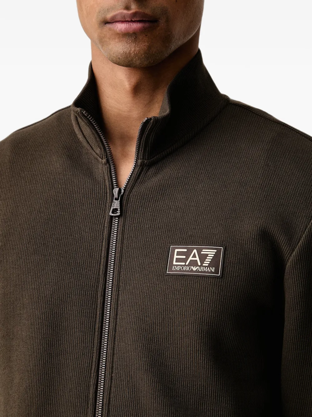 Ea7 Emporio Armani Tweedelig trainingspak met logo-patch Bruin