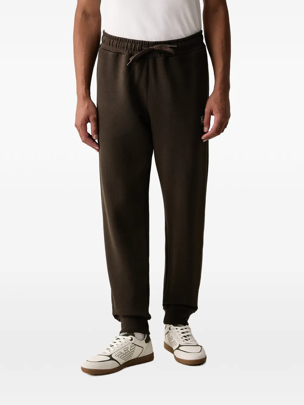 Ea7 Emporio Armani Jogginganzug mit Logo-Patch (2er-Set) - Braun