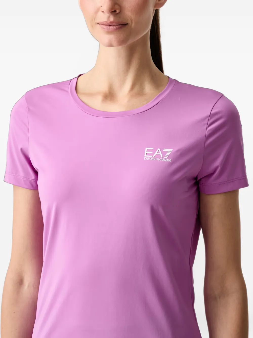 Ea7 Emporio Armani Vigor7 T-shirt met korte mouwen en logo-print Roze