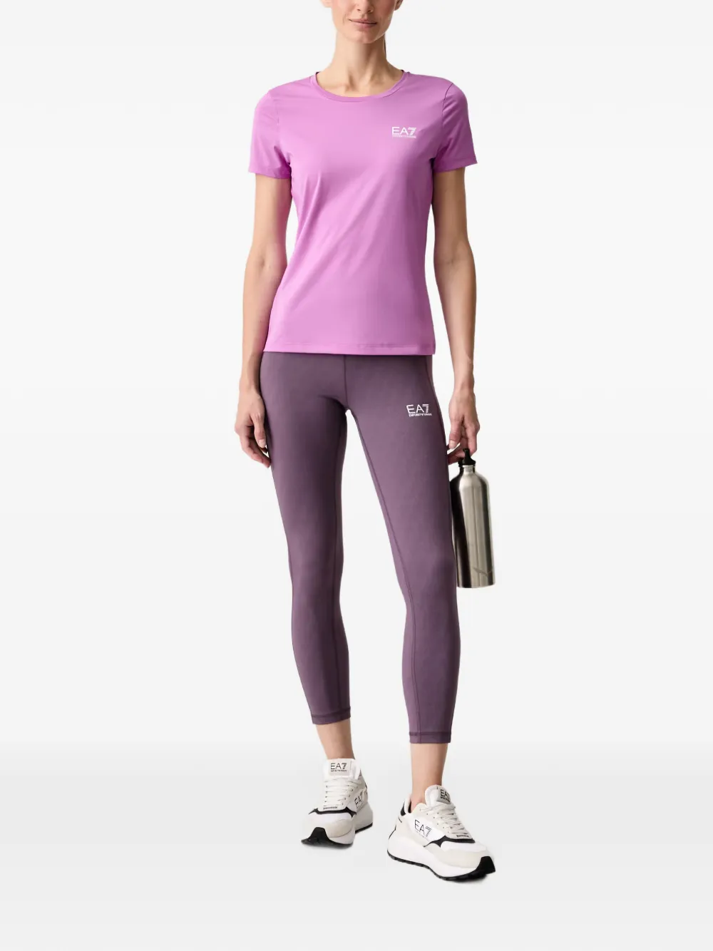 Ea7 Emporio Armani Vigor7 T-shirt met korte mouwen en logo-print Roze