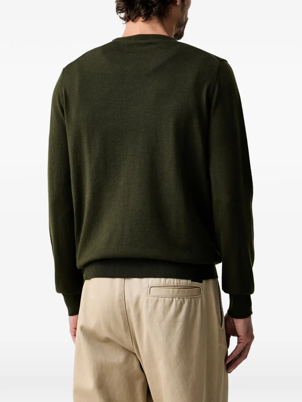Aeronautica Militare Trui met geborduurd logo Groen