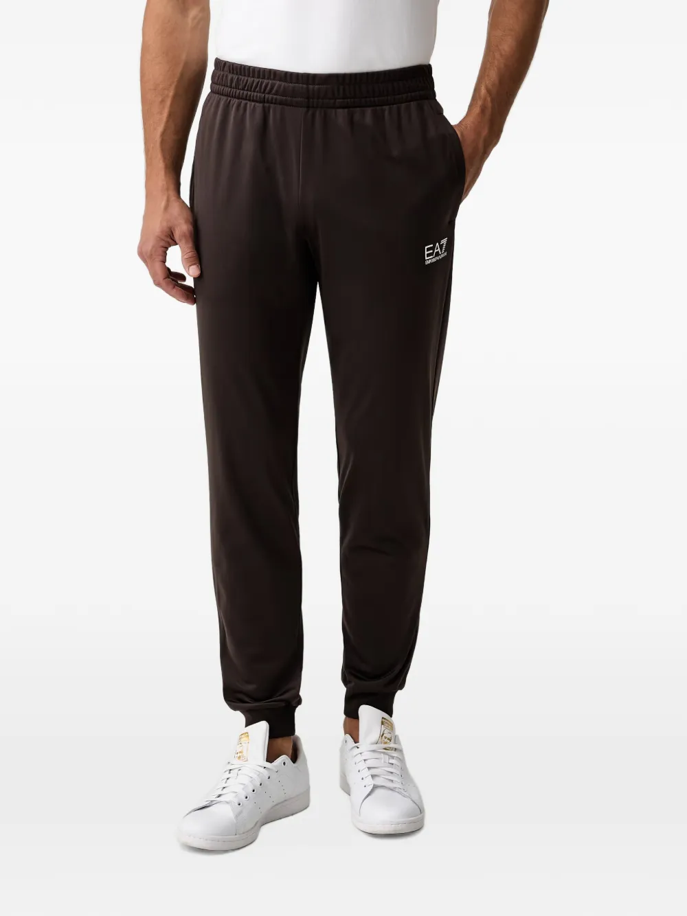 Ea7 Emporio Armani logo-print tracksuit - Marrone
