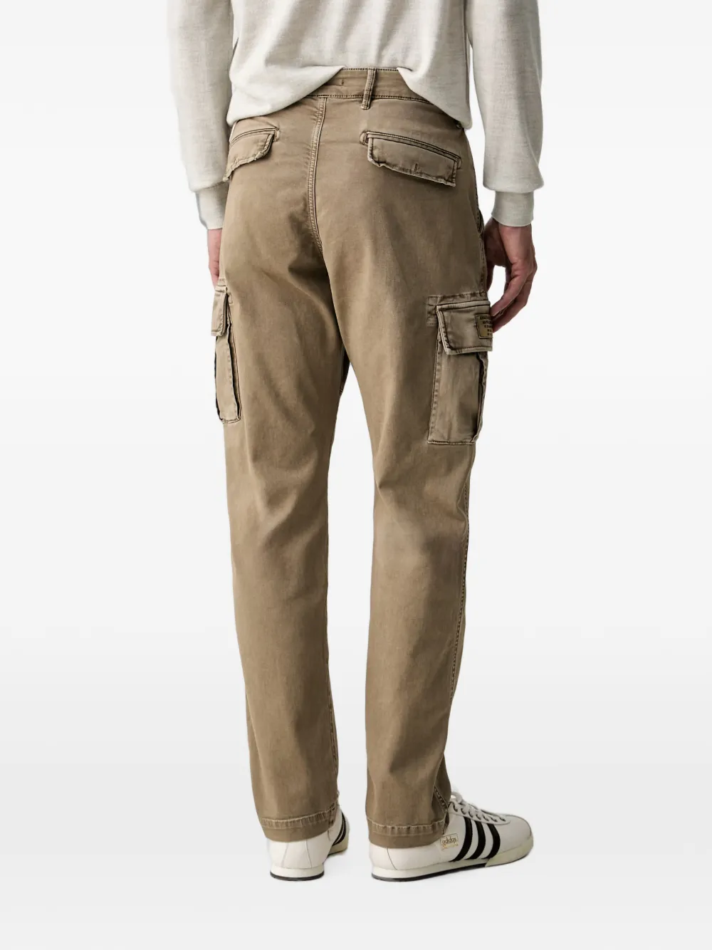 Aeronautica Militare Cargo broek met vlakken Bruin