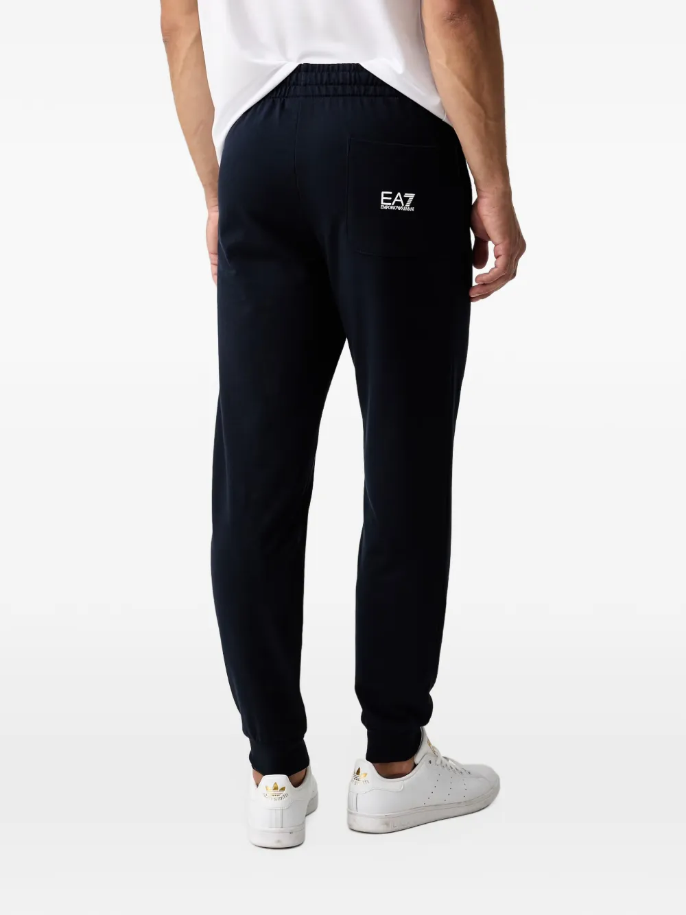 Ea7 Emporio Armani logo-print track pants Blauw