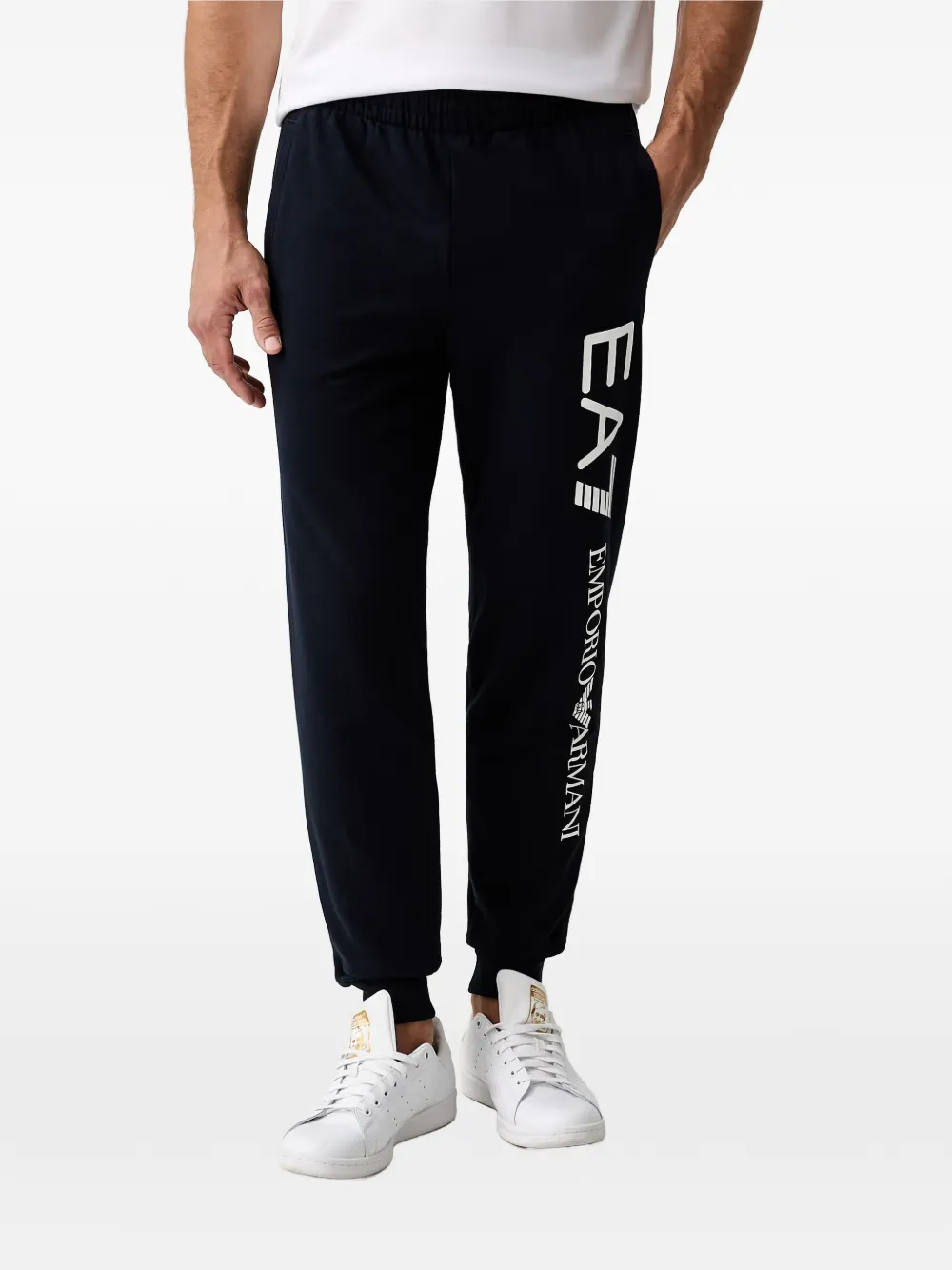 Ea7 Emporio Armani Trainingsbroek met logoprint Blauw