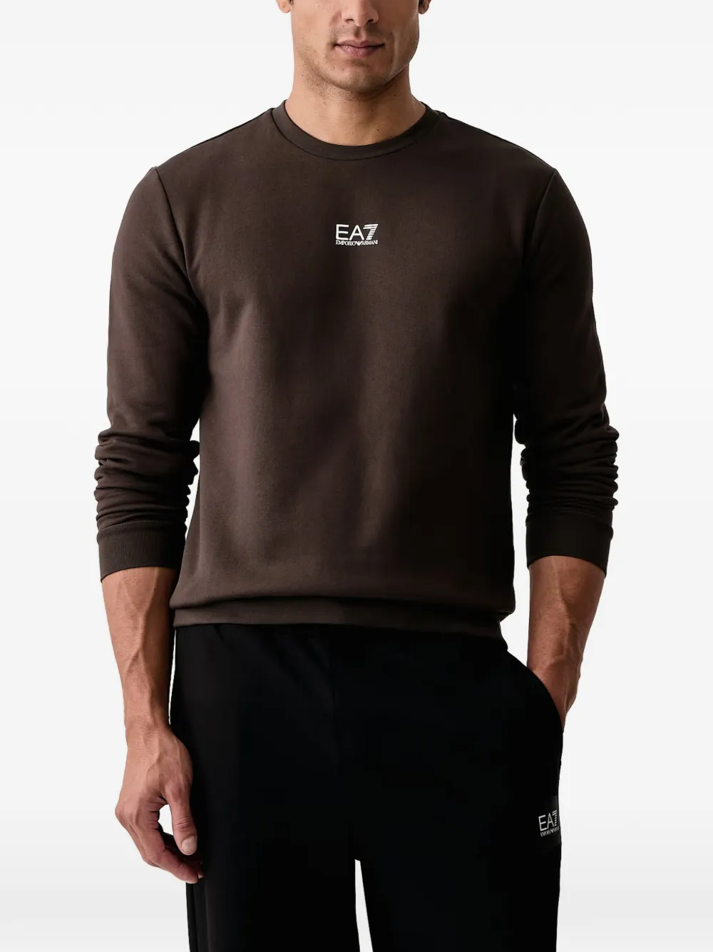 Ea7 Emporio Armani logo-print sweatshirt Bruin