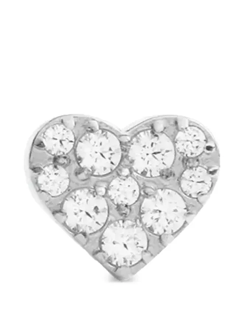 Daniel Wellington crystal-embellished heart stud earring