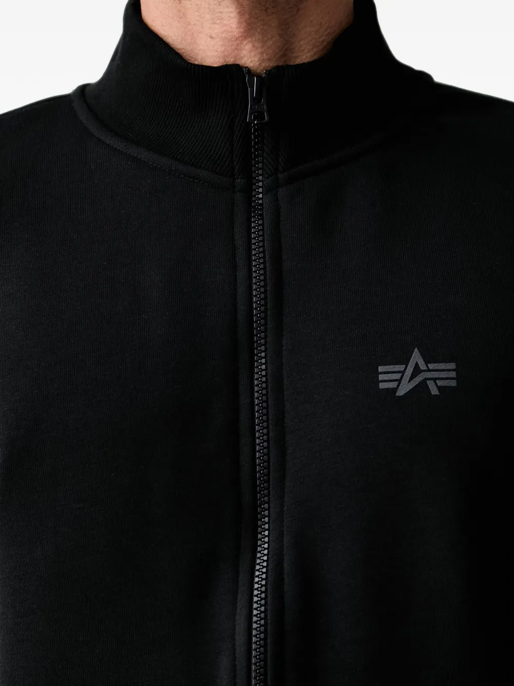 Alpha Industries DTM sweater met rits Zwart