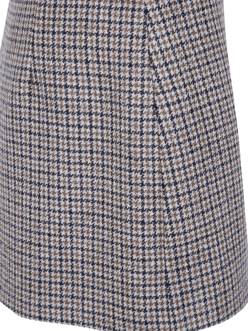 P.A.R.O.S.H. Wollen rok met pied-de-poule print Beige