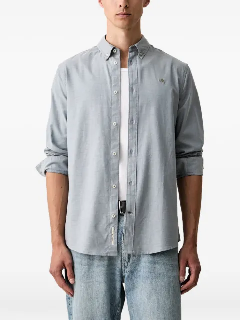 Scotch & Soda button-down collar logo-embroidered shirt