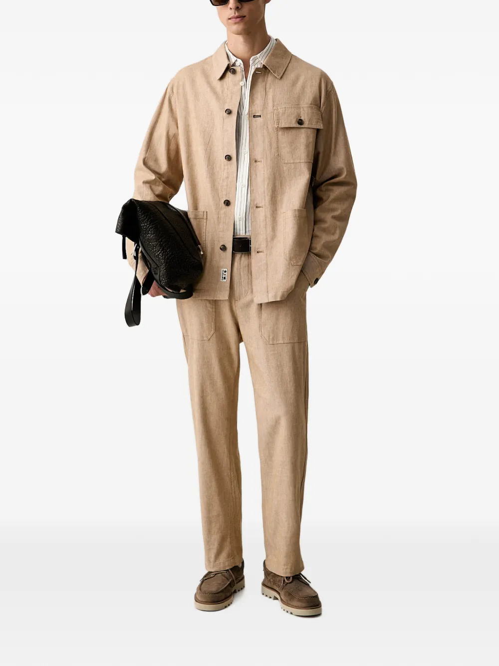 Scotch & Soda Jack met opgestikte zak Beige