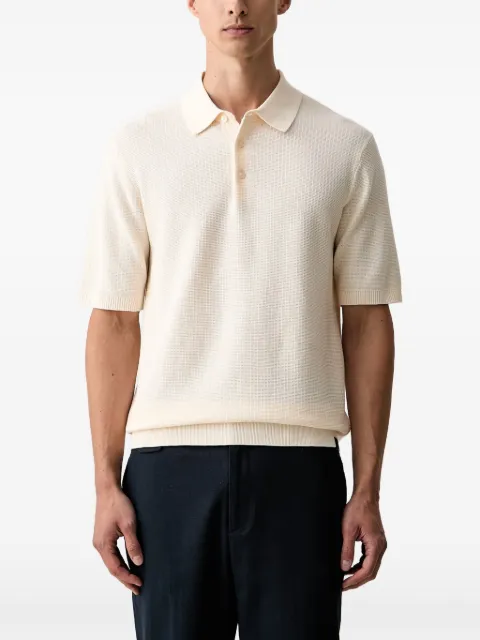 Scotch & Soda waffle-knit short-sleeve polo shirt
