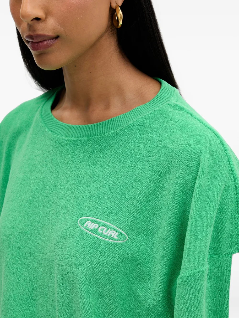 Rip Curl Trui met geborduurd logo en zijstreep Groen