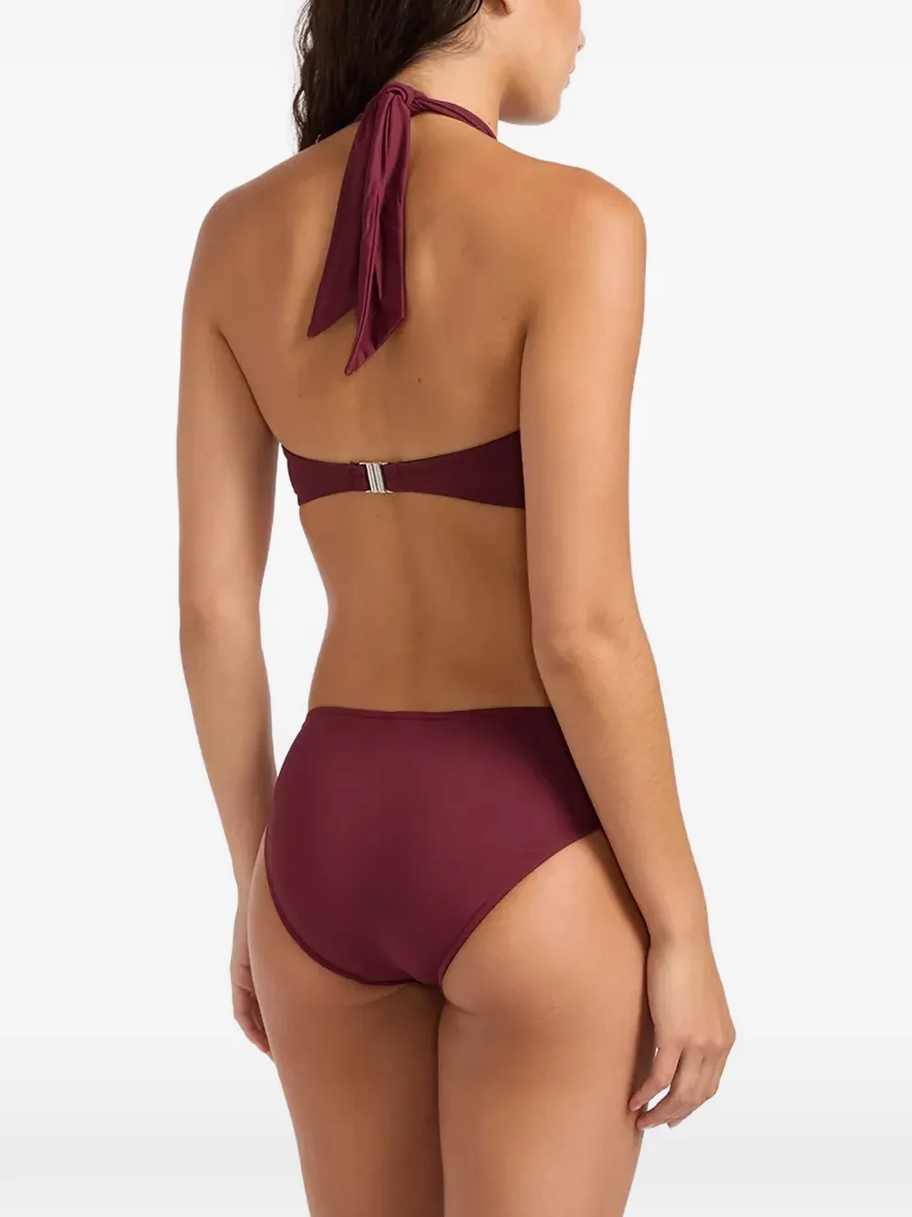 Seafolly Bikinitop met gedraaide halternek Rood