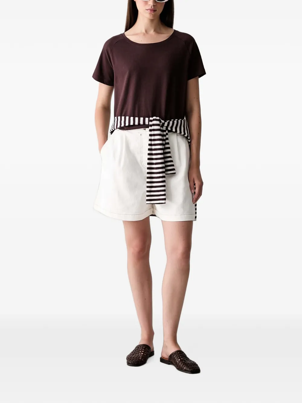 PS Paul Smith Mini-shorts met plooidetail Wit