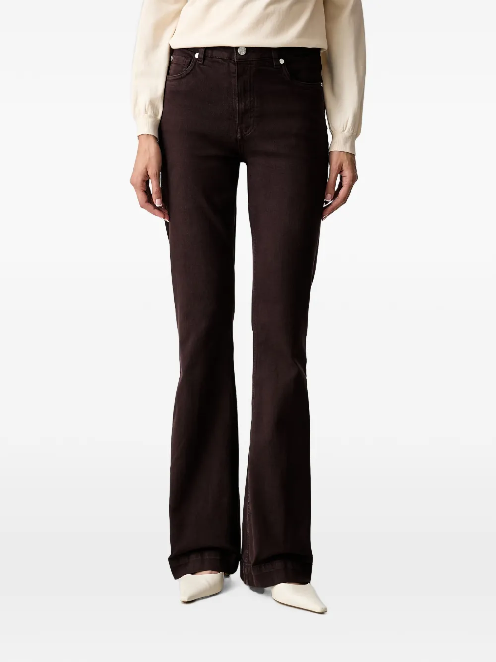 Silvian Heach high-waisted bootcut jeans - Braun