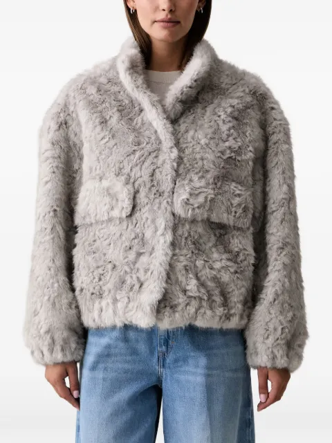Silvian Heach faux-fur pocket-detail jacket