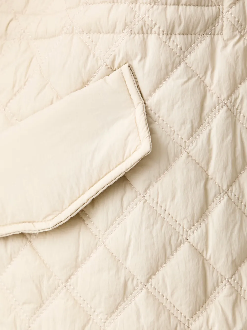 Silvian Heach Gewatteerd jack met ribfluwelen kraag Beige