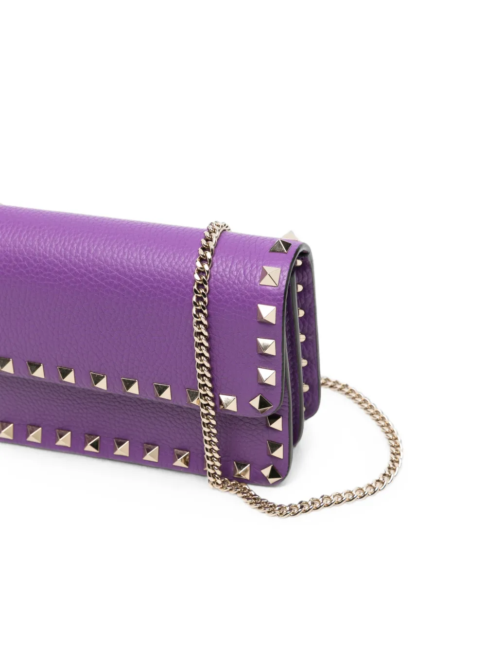 Valentino Garavani Rockstud bewerkte schoudertas Paars
