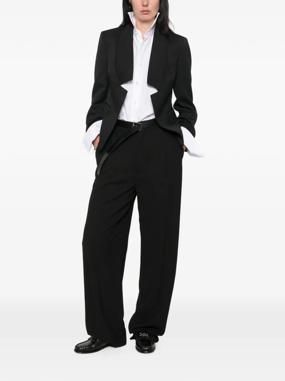 Givenchy cut-out lapel blazer - Nero