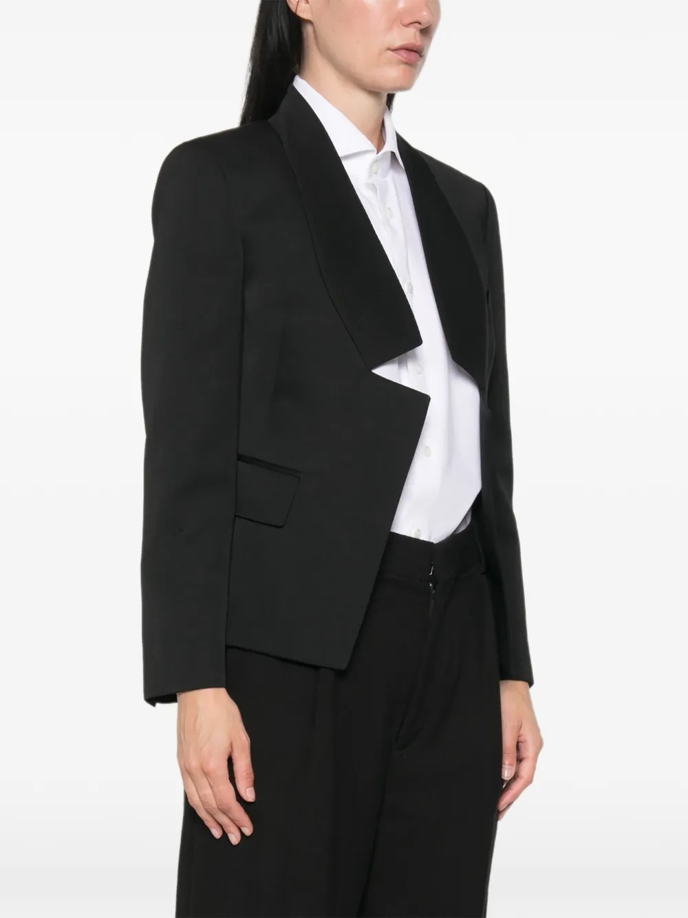 Givenchy Cut-out Lapel Blazer in Black, view 3