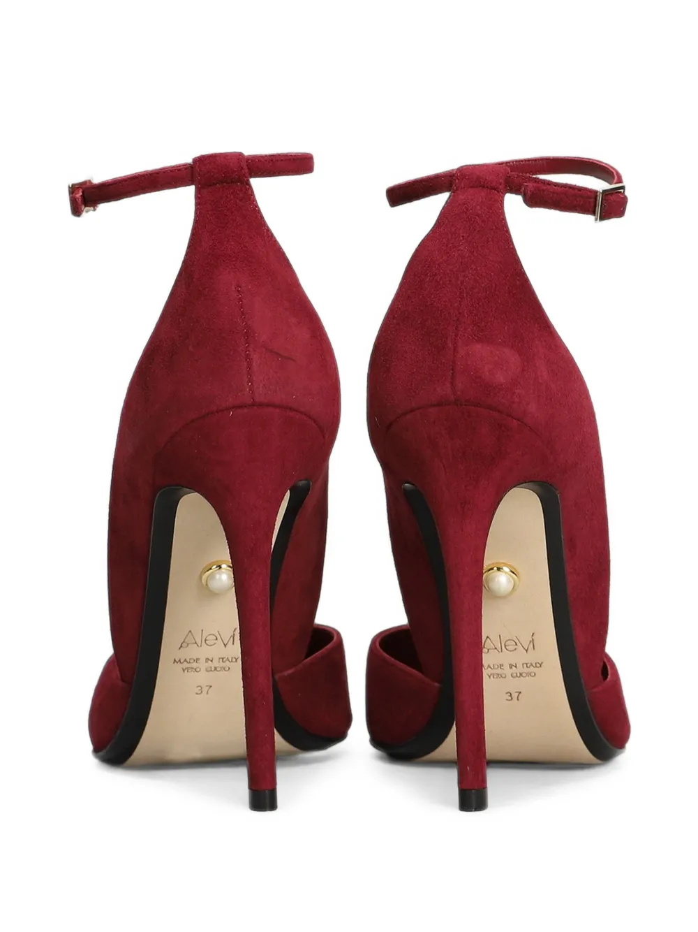 Alevì Camilla pointed-toe ankle-strap pumps Rood