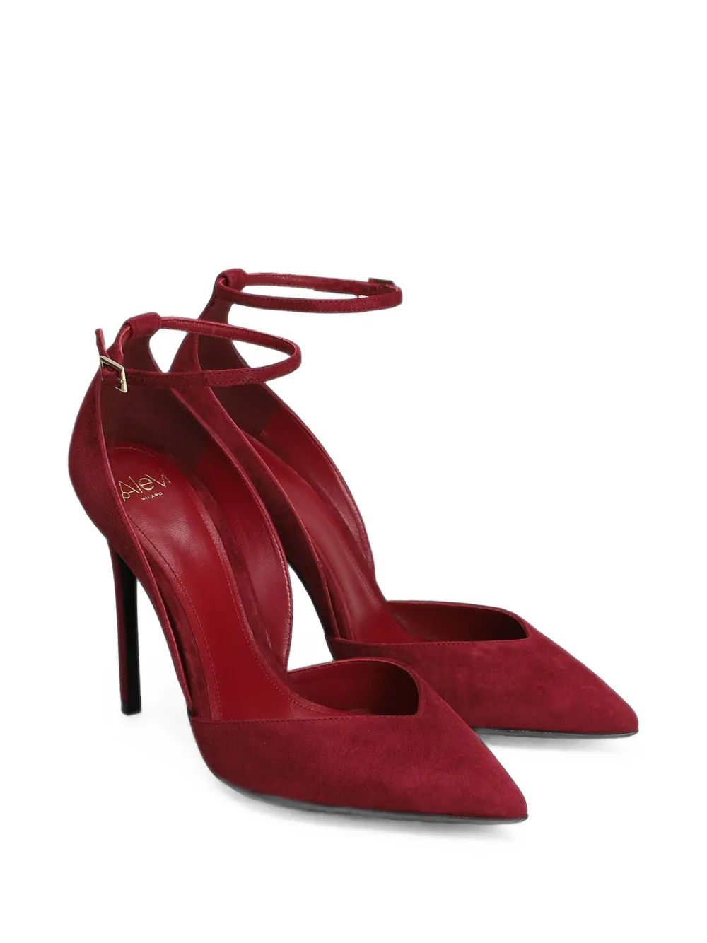 Alevì Camilla pointed-toe ankle-strap pumps Rood