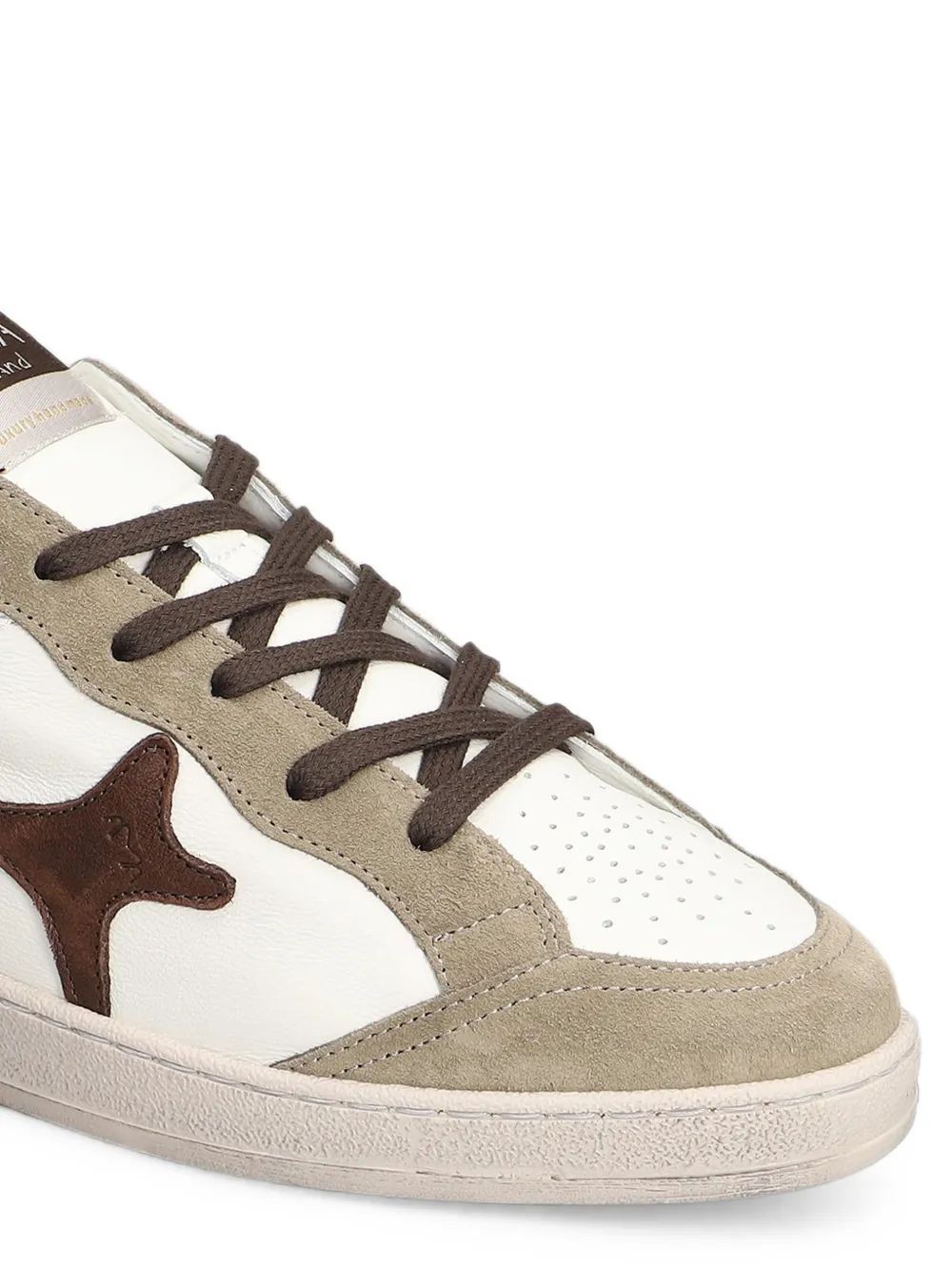 Ama Brand Sneakers met vlakken en ster-patch Wit