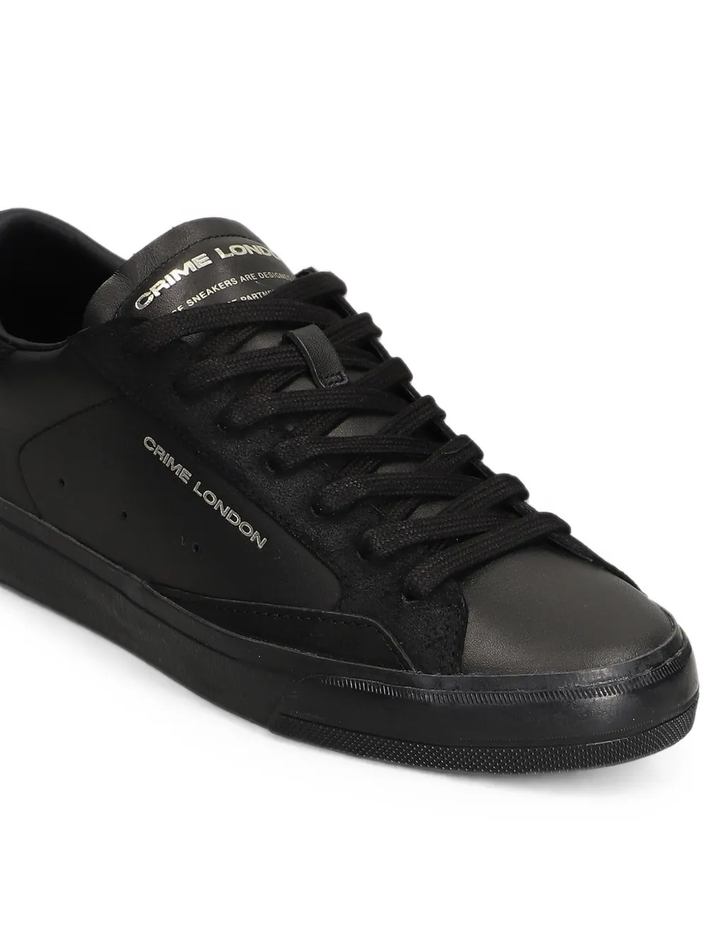 Crime London Distressed 2.0 logo-print panelled sneakers Zwart