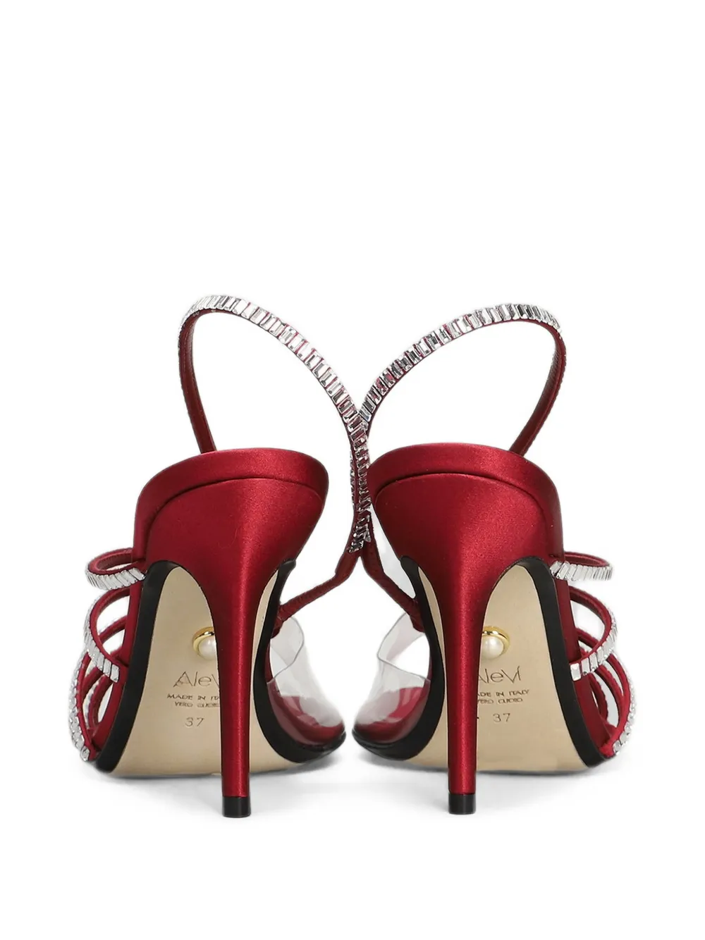 Alevì Penelope crystal-embellished sandals Rood