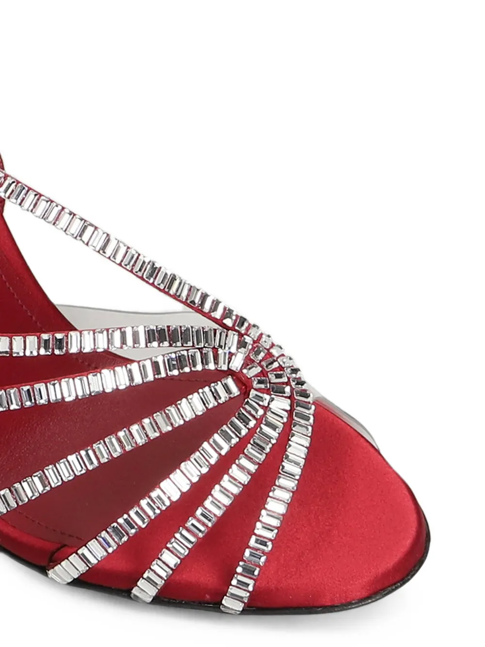 Alevì Penelope crystal-embellished sandals Rood