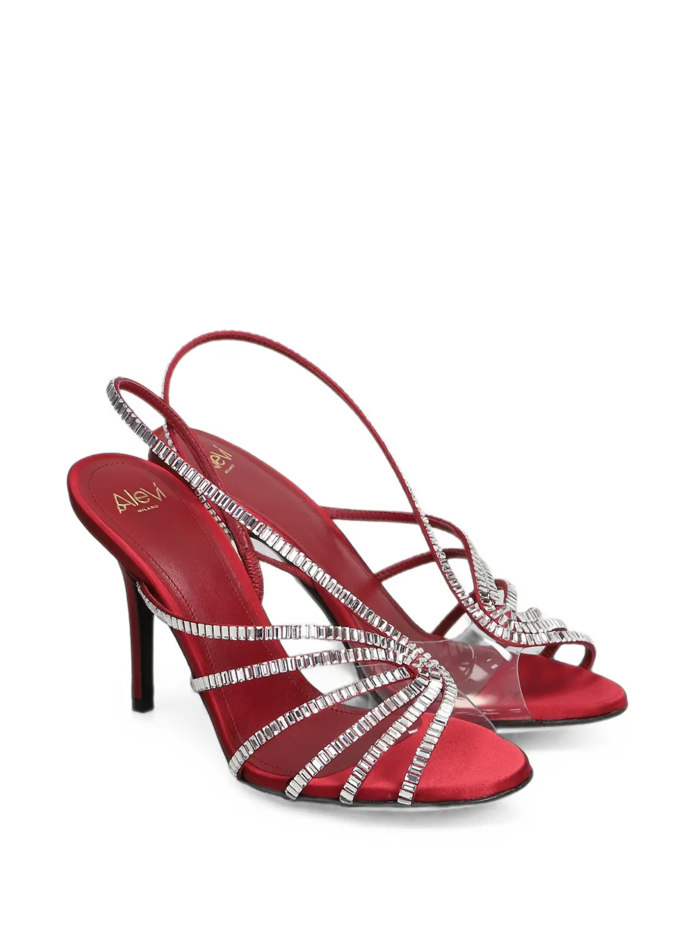 Alevì Penelope crystal-embellished sandals Rood