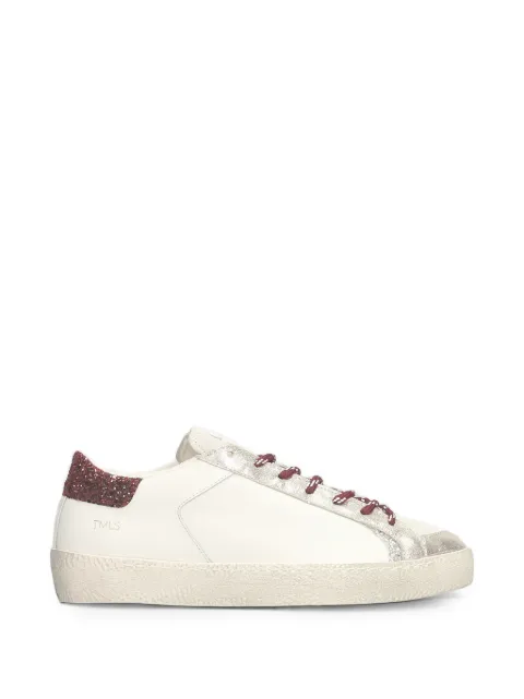 Ama Brand glitter-panel metallic-trim sneakers