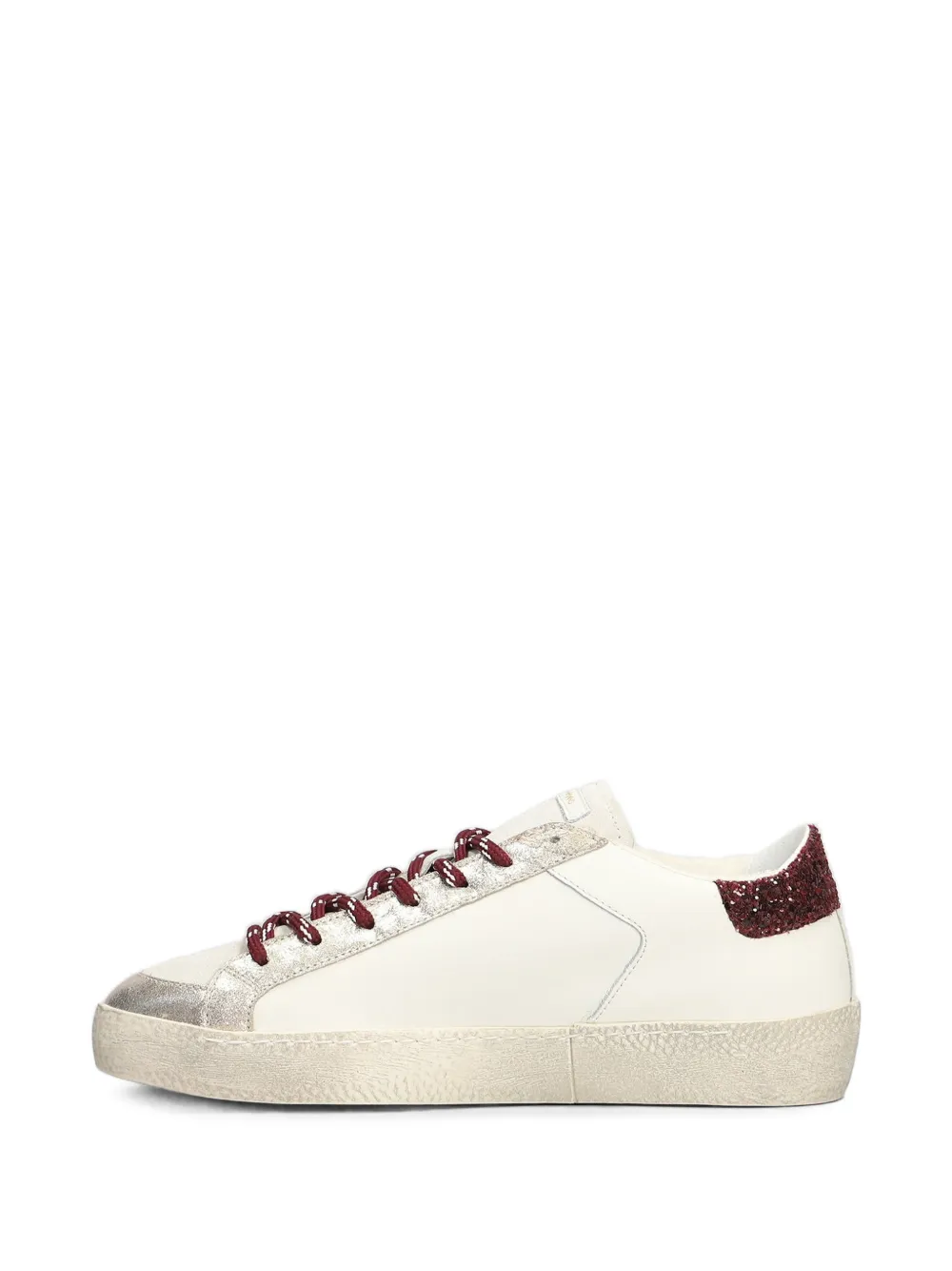 Ama Brand Sneakers met metallic afwerking en glitter-vlak Beige