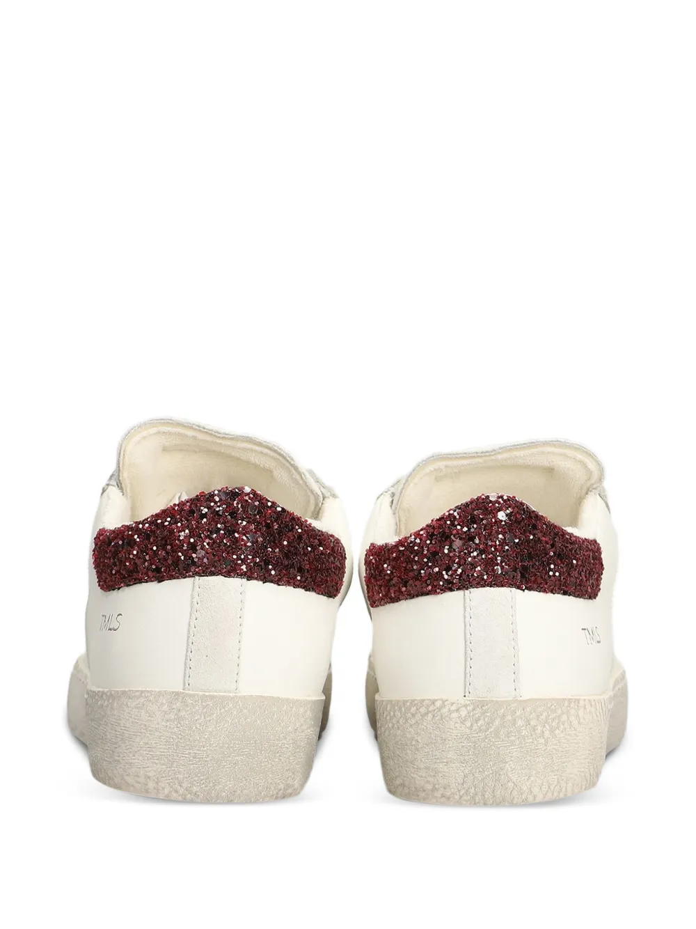 Ama Brand Sneakers met metallic afwerking en glitter-vlak Beige