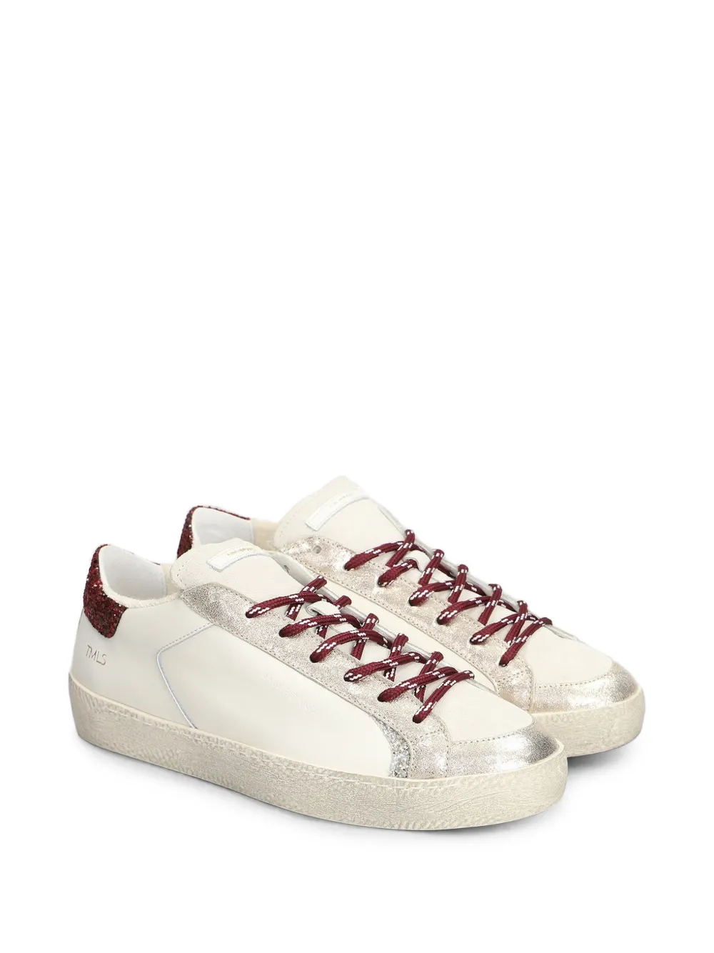 Ama Brand Sneakers met metallic afwerking en glitter-vlak Beige