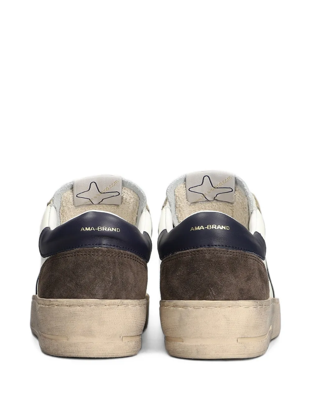 Ama Brand Sneakers met vlakken en ster-patch Wit